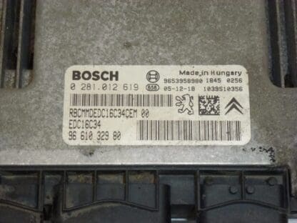 Vezérlőegység Bosch EDC16C34 1.6 HDI 0281012619 9661023980