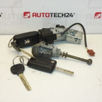 Kapcsolódoboz, ajtózár és két kulcs Citroën Peugeot 4162EQ 4162EA