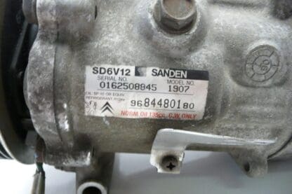 Klíma kompresszor Sanden SD6V12 1907 Citroën Peugeot 9684480180 6453XP - Image 2